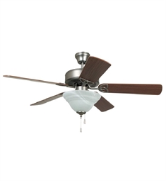 Craftmade BLD52BNK5C1 Builder Deluxe 5 Blades 52" Indoor Ceiling Fan with Light Kit in Brushed Nickel