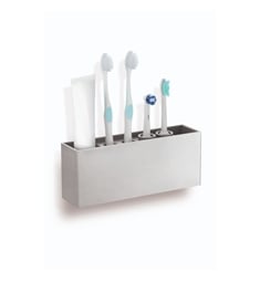 ICO Z40020 3.25" x 8" x 2.25" Xero Toothbrush Holder in Stainless Steel