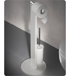 Keuco 049860101 Universal Freestanding Toilet Roll Holder and Brush Set