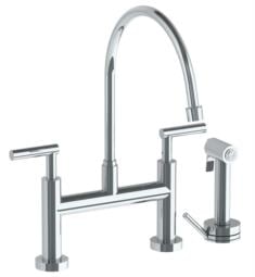 Watermark 23-7.6.5EG Loft 2.0 16 1/4" Double Handle Deck Mounted Extended Gooseneck Bridge Kitchen Faucet with Independent Side Spray