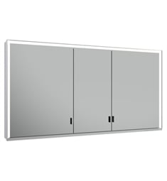 Keuco 14306172351 Royal Lumos 55 1/8" Wall Mounted Mirror Cabinet in Silver Anodized