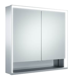 Keuco 14307171351 Royal Lumos L 28" Mirror Cabinet with Shelf in Aluminum