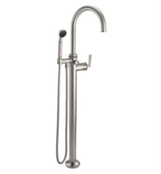California Faucets 8611.18 Steampunk Bay 43 1/4" Industrial Single Handle Floor Mount Arc Spout Tub Filler with 1.8 GPM Handshower