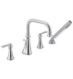 Moen TS44504 Colinet 10 7/8" Double Lever Handle Widespread High Arc Roman Tub Faucet with Handshower
