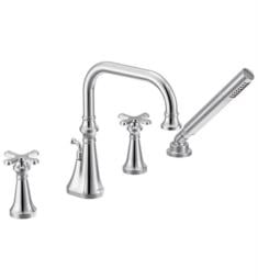 Moen TS44506 Colinet 10 7/8" Double Cross Handle Widespread High Arc Roman Tub Faucet with Handshower