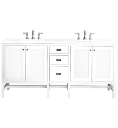 James Martin E444-V72-GW Addison 71 7/8" Double Bathroom Vanity in Glossy White