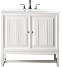 James Martin E645-V36-GW Athens 35 7/8" Single Bathroom Vanity in Glossy White