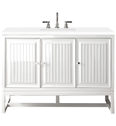 James Martin E645-V48-GW Athens 47 7/8" Single Bathroom Vanity in Glossy White