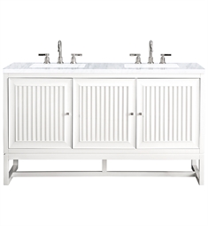James Martin E645-V60D-GW Athens 59 7/8" Double Bathroom Vanity in Glossy White