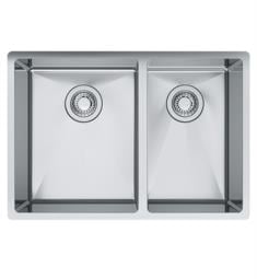 Franke CUX16024 Cube 25 5/8" Double Bowl Undermount Stainless Steel Kitchen Sink in Pearl