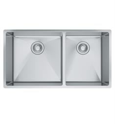 Franke CUX16032 Cube 32 5/8" Double Bowl Undermount Stainless Steel Kitchen Sink in Pearl