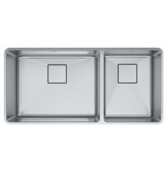Franke PTX160-37 Pescara 38" Double Bowl Undermount Stainless Steel Kitchen Sink in Pearl