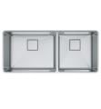 Franke PTX160-40 Pescara 41" Double Bowl Undermount Stainless Steel Kitchen Sink in Pearl