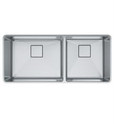 Franke PTX160-40 Pescara 41" Double Bowl Undermount Stainless Steel Kitchen Sink in Pearl