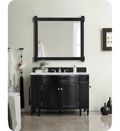 James Martin 650-V46R-BKO Brittany 46 1/2" Single Bathroom Vanity in Black Onyx Finish