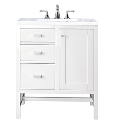 James Martin E444-V30-GW Addison 29 7/8" Single Bathroom Vanity Cabinet in Glossy White