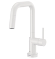 Brizo 64965LF-MWLHP Jason Wu 12 5/8" Single Handle Pull-Down Prep Faucet with Square Spout in Matte White - Less Handle