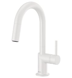 Brizo 63975LF-MWLHP Jason Wu 12 7/8" Single Handle Pull-Down Prep Faucet with Arc Spout in Matte White - Less Handle
