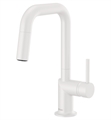 Brizo 63965LF-MWLHP Jason Wu 12 1/8" Single Handle Pull-Down Prep Kitchen Faucet with Square Spout in Matte White - Less Handle