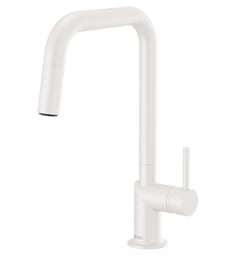 Brizo 63065LF-MWLHP Jason Wu 14 5/8" Single Handle Pull-Down Kitchen Faucet with Square Spout in Matte White - Less Handle