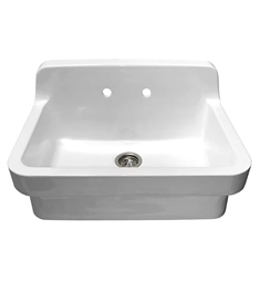 Nantucket NS-CS3020 Farm Country 29 1/2" Single Bowl Farmhouse/Drop-In Utility Kitchen Sink in White