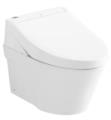 TOTO CWT4263084CMFG#MS AP 21 1/4" Wall-Hung Elongated Toilet with 1.28 GPF & 0.9 GPF Dual Flush and Washlet+ C5 in Cotton Finish
