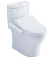 TOTO MW4463074CEMG#01 Aquia IV 27 5/8" Two-Piece 1.28 GPF & 0.8 GPF Dual Flush Elongated Toilet and Washlet+ C2 in Cotton