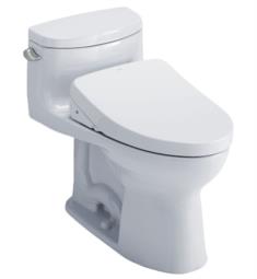 TOTO MW6343046CEFG#01 Supreme II 28 3/8" One-Piece 1.28 GPF Single Flush Elongated Toilet and Washlet+ S500E in Cotton