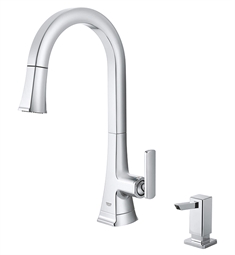 Grohe 303650 Carre 17" 1.75 GPM Single Handle Deck Mounted Pull-Down Kitchen Faucet