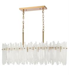 ELK Home D4663 Brinicle 6 Light 36" Incandescent One Tier Linear Chandelier in Aged Brass