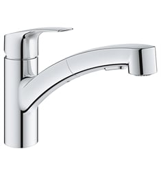 Grohe 303061 Eurosmart 7 1/8" Single Handle Deck Mounted Dual Spray Pull-Out Kitchen Faucet