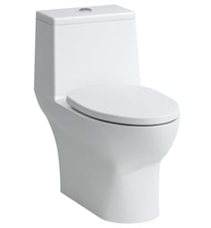 Laufen H8239480002511 Savoy 29 1/2" Dual Flush Floor Mount Round One Piece Water Closet Toilet in White