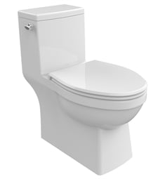 Laufen H8235670002511 Cristal 27 5/8" Single Flush Floor Mount Elongated One Piece Water Closet Toilet in White