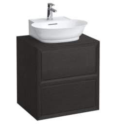 Laufen H4060040856281 The New Classic 22 3/4" Wall Mount Single Bathroom Vanity Base with Two Drawers in Blacked Oak