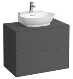 Laufen H4060140856271 The New Classic 30 5/8" Wall Mount Single Bathroom Vanity Base with Two Drawers in Traffic Grey
