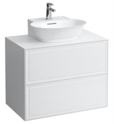 Laufen H4060140856311 The New Classic 30 5/8" Wall Mount Single Bathroom Vanity Base with Two Drawers in White Glossy