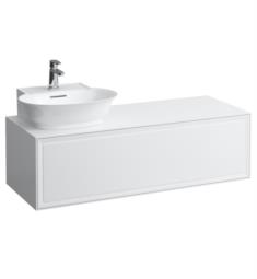 Laufen H4060850856311 The New Classic 46 3/8" Wall Mount Single Bathroom Vanity Base with Left Cut Out Sink in White Glossy