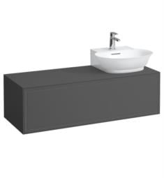 Laufen H4060860856271 The New Classic 46 3/8" Wall Mount Single Bathroom Vanity Base with Right Cut Out Sink in Traffic Grey