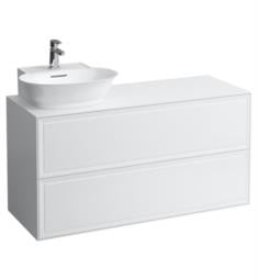 Laufen H4060870856311 The New Classic 46 3/8" Wall Mount Single Bathroom Vanity Base with Left Cut Out Sink in White Glossy