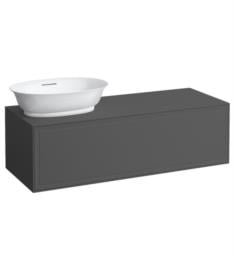 Laufen H4060810856271 The New Classic 46 3/8" Wall Mount Single Bathroom Vanity Base with Left Cut Out Sink in Traffic Grey