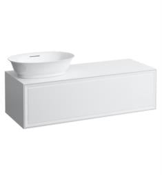 Laufen H4060810856311 The New Classic 46 3/8" Wall Mount Single Bathroom Vanity Base with Left Cut Out Sink in White Glossy