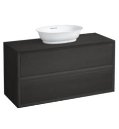 Laufen H4060220856281 The New Classic 46 3/8" Wall Mount Single Bathroom Vanity Base with Centre Cut Out Sink in Blacked Oak