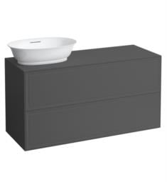 Laufen H4060830856271 The New Classic 46 3/8" Wall Mount Single Bathroom Vanity Base with Left Cut Out Sink in Traffic Grey