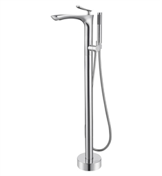 Barclay 7974 Kayla 40 1/4" Single Handle Freestanding Tub Filler with Hand Shower