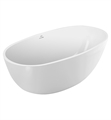Hydro Systems ALA7034H Metro Alamo 70" Hydroluxe Solid Surface Freestanding Oval Bathtub