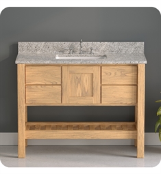 Cambridge Plumbing P48-PEPPER Patriot 48" Free Standing Solid Wood and Engineered Composite Single Sink Bathroom Vanity in Oak with Countertop and Sink Pepper Finish