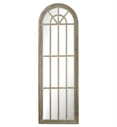 ELK Home 6100-007 71" Framed Arched Window Pane Mirror in Gray Whitewash