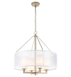 Elk Lighting 57037-4 Diffusion 4 Light 24" Incandescent One Tier Chandelier in Aged Silver