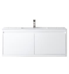 James Martin 801V47.3GW Milan 47 1/4" Single Bathroom Vanity in Glossy White with Rectangular Sink