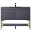 Radiant Gold Stand Base with Charcoal Black Countertop